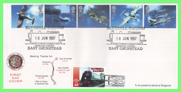 G.B. 1997 Archiotects of The Air set on Bluebell Railway Letter Fee First Day Cover