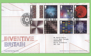 G.B. 2015 Inventive Britain set on Royal Mail First Day Cover, Harlow