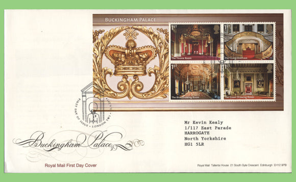G.B. 2014 Buckingham Palace mini sheet on Royal Mail First Day Cover, London SW1