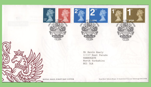 G.B. 2006 six definitives, inc PiP on Royal Mail First Day Cover, Windsor