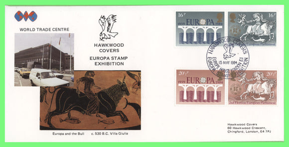 G.B. 1984 Europa set on Hawkwood First Day Cover, London E1