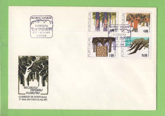 Portugal 1977 Natural Resources. Forests set on First Day Cover