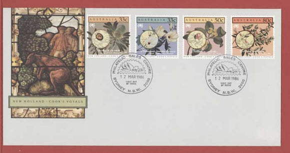 Australia 1986 Australian Settlement (4th issue). Cook's Voyage to New Holland on First Day Cover