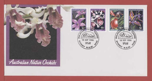 Australia 1986 Native Orchids set on First Day Cover