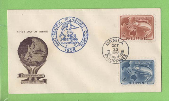 Philippines 1952 Indo-Pacific Fisheries Council set on First Day Cover