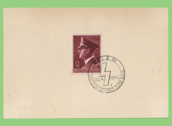 Germany 1942 12 +38pf Hitler issue on paper, Vienna cancel