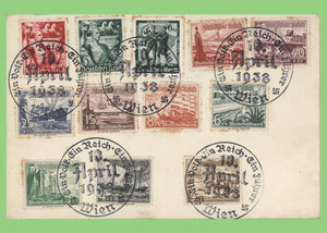 Germany 1938 multi franked cover, Vienna cancel