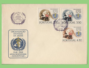 Portugal 1968 World Health Organization set on First Day Cover