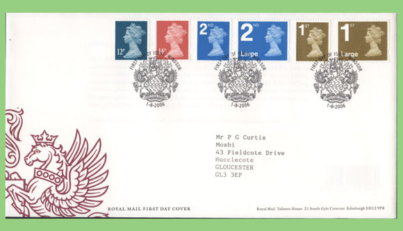 G.B. 2006 Definitives inc. PiP on Royal Mail First Day Cover, Windsor