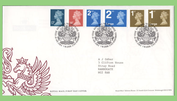 G.B. 2006 Definitives inc. PiP on Royal Mail First Day Cover, Tallents House