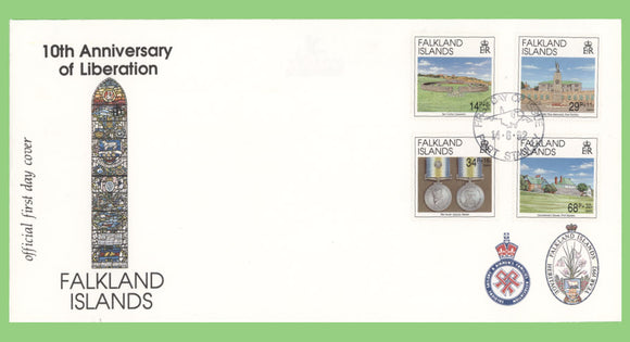 Falkland Islands 1992 10th Anniv. of Liberation set on First Day Cover