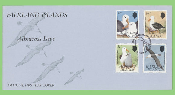 Falkland Islands 1990 Albatross set on First Day Cover, Mt. Pleasant