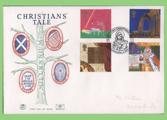 G.B. 1999 Christians Tale on Stuart First Day Cover, Nasareth