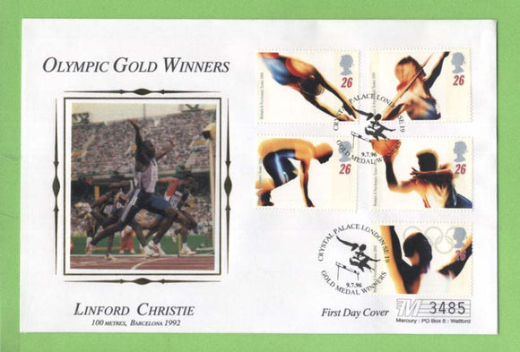 G.B. 1996 Olympic Games set on Mercury First Day Cover, Crystal Palace