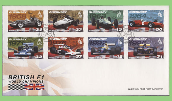 Guernsey 2007 Formula One Racing set on First Day Cover