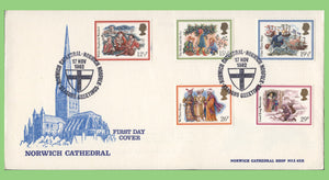 G.B. 1982 Christmas Carols set on official Norwich Cathedral First Day Cover, Norwich
