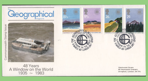 G.B. 1983 Commonwealth Day set Geographical Magazine First Day Cover, London SW7
