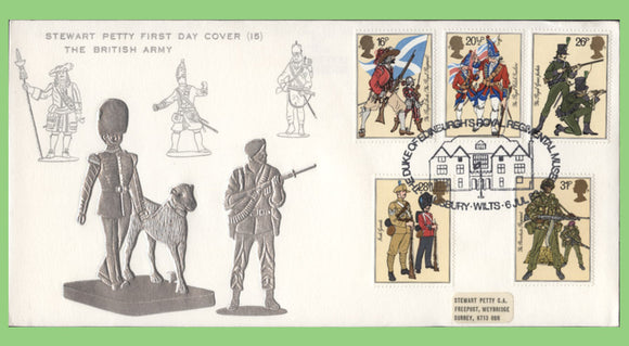 G.B. 1983 British Army official Stewart Petty First Day Cover, Salisbury Wilts.