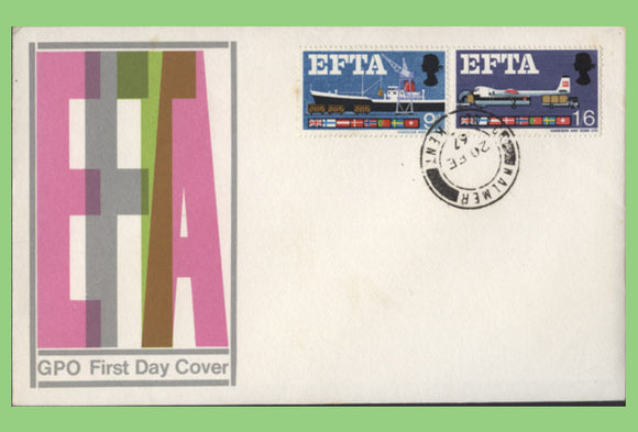 G.B. 1967 EFTA set on GPO First Day Cover, Walmer cds