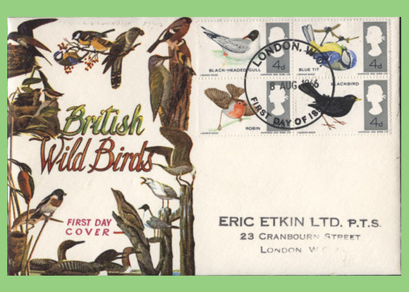 G.B. 1966 Birds set on Connoisseur First Day Cover, London W C