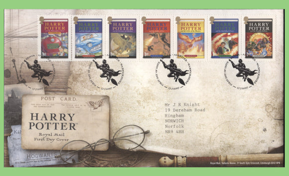 G.B. 2007 Harry Potter5 set on Royal Mail First Day Cover, Alcester