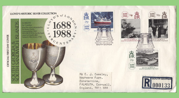 South Georgia 1988 Lloyds List set on First Day Cover