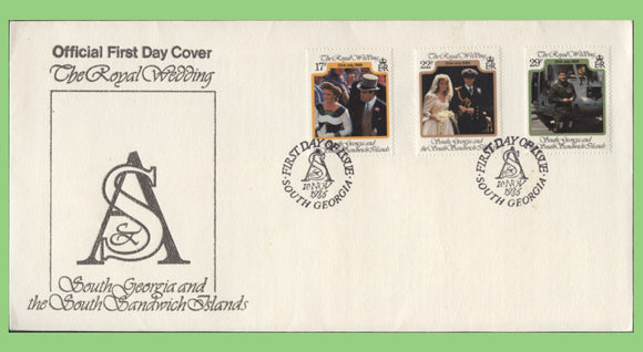 South Georgia 1986 Royal Wedding set on First Day Cover