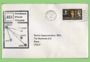 G.B. 1964 BEA 1st Trident Flight London/Rome cover