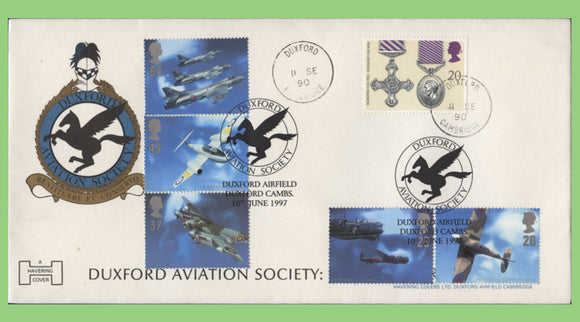 G.B. 1997 Architects of the Air, Havering First Day Cover, Duxford H/S + cds