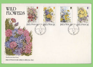 Isle of Man 1987 Wild Flowers set on First Day Cover