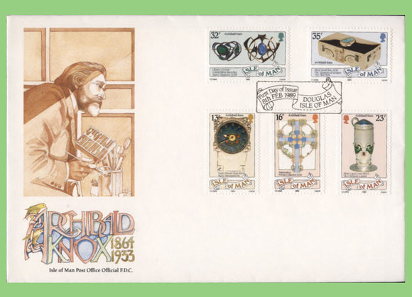 Isle of Man 1989 Archibald Knox set on First Day Cover