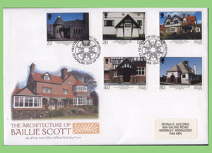 Isle of Man 2001 The Architecture of Mackay Hugh Bailie Scott set First Day Cover