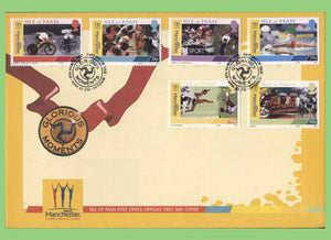 Isle of Man 2002 Commonwealth Games, Manchester set on First Day cover