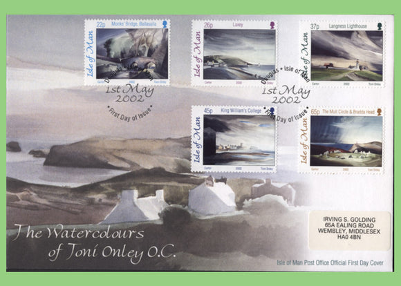 Isle of Man 2002 Watercolours of Toni Onley set on First Day cover