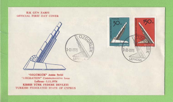 Cyprus (Turkish) 1976 Liberation Monument  set on First Day Cover