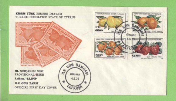 Cyprus (Turkish) 1979 Fruit surcharges on First Day Cover
