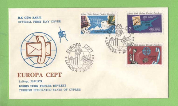 Cyprus (Turkish) 1979 Europa. Communications set on First Day Cover