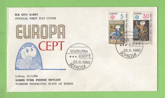 Cyprus (Turkish) 1980 Europa. Personalities set on First Day Cover