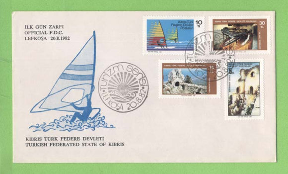 Cyprus (Turkish) 1982 Tourism set on First Day Cover