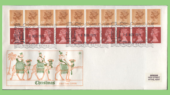 G.B. 1979 Christmas booklet pane on Philart First Day Cover, Windsor