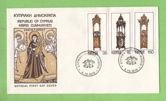 Cyprus 1978 Christmas set on First Day Cover
