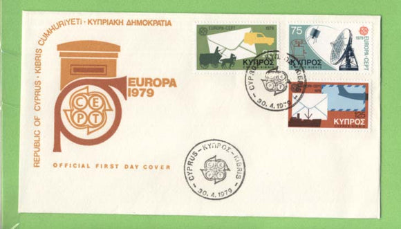 Cyprus 1979 Europa. Communications set on First Day Cover