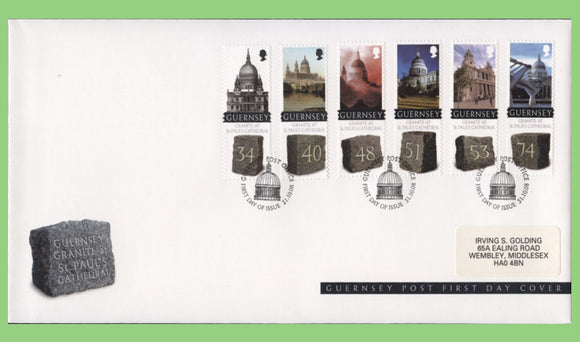 Guernsey 2008 St Pauls Cathedral set on First Day Cover