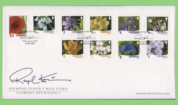 Guernsey 2009 Flowers issue on First Day Cover