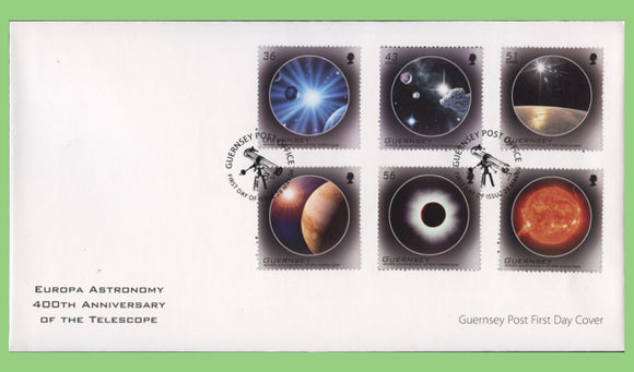 Guernsey 2009 Europa Astronomy set on First Day Cover