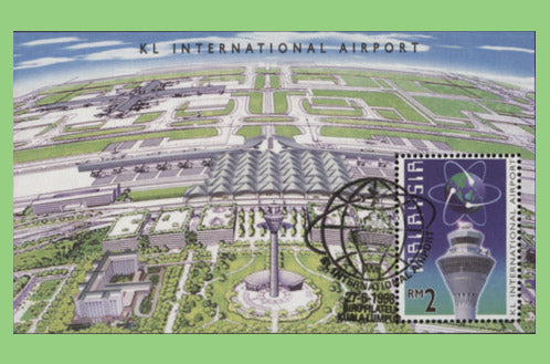 Malaysia 1998 K L International Airport mini sheet used