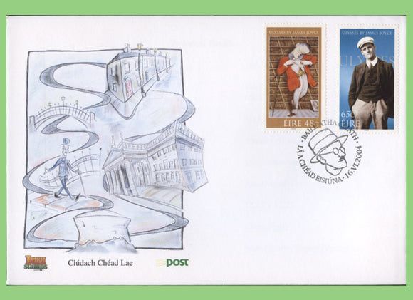 Ireland 2004 Ulysses by James Joyce set on First Day Cover
