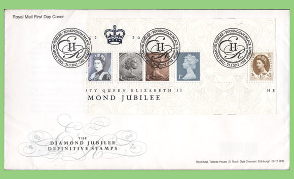 G.B. 2012 Diamond Jubilee M/S u/a Royal Mail First Day Cover, London SW1