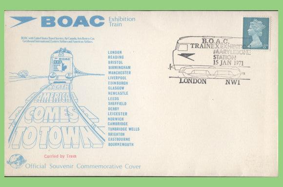 G.B. 1971 BOAC Exhibition Train official Commemorative Cover