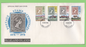 Falkland Islands 1978 Postage Stamp Centenary set on First Day Cover